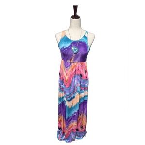 #102 Plus size Beautiful Tie Dye Maxi Dress - Assorted Colors 1X 2x 3x
